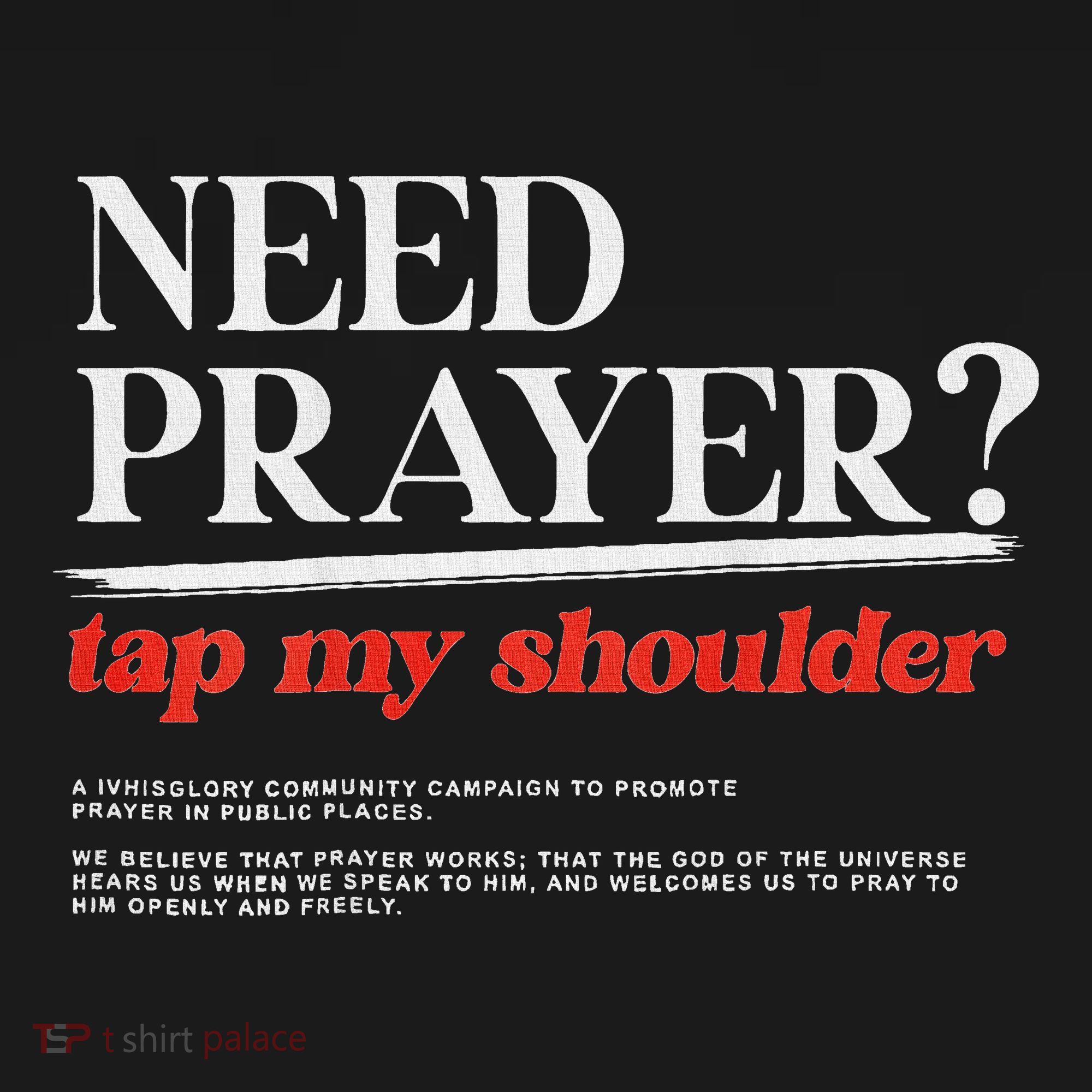 On Back Iv His Glory Need Prayer Tap My Shoulder Backpack