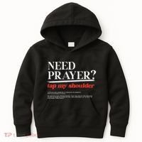 On Back Iv His Glory Need Prayer Tap My Shoulder Kids Hoodie thumb 0