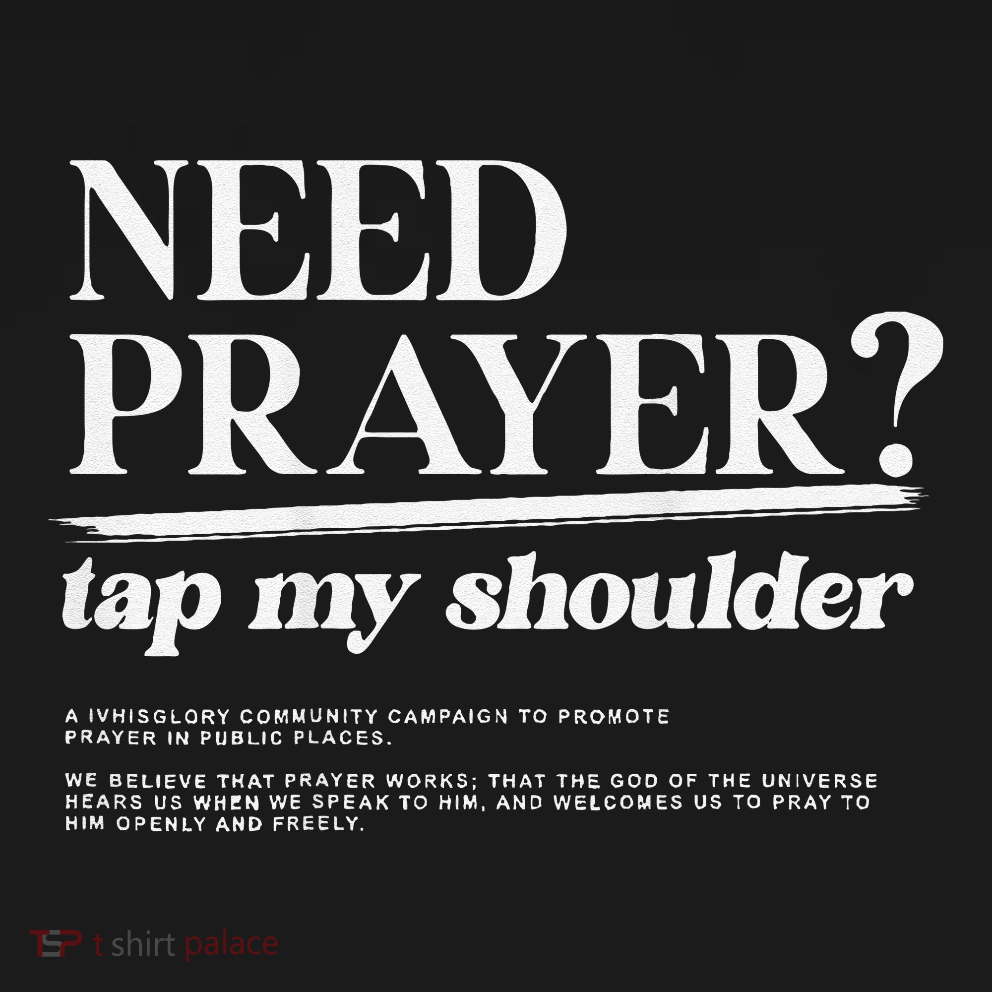 On Back Iv His Glory Need Prayer Tap My Shoulder Doggie Tank