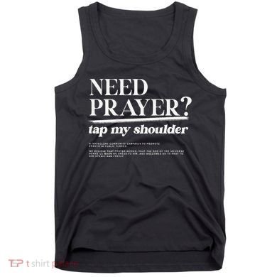 On Back Iv His Glory Need Prayer Tap My Shoulder Tank Top