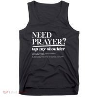 On Back Iv His Glory Need Prayer Tap My Shoulder Tank Top thumb 0