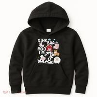 Oink Baa Moo I'm 2 Farm Animals 2nd Birthday For Kids Kids Hoodie thumb 0