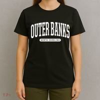 Outer Banks Meaningful Gift Cool Gift College University Style Nc Us T-Shirt thumb 4