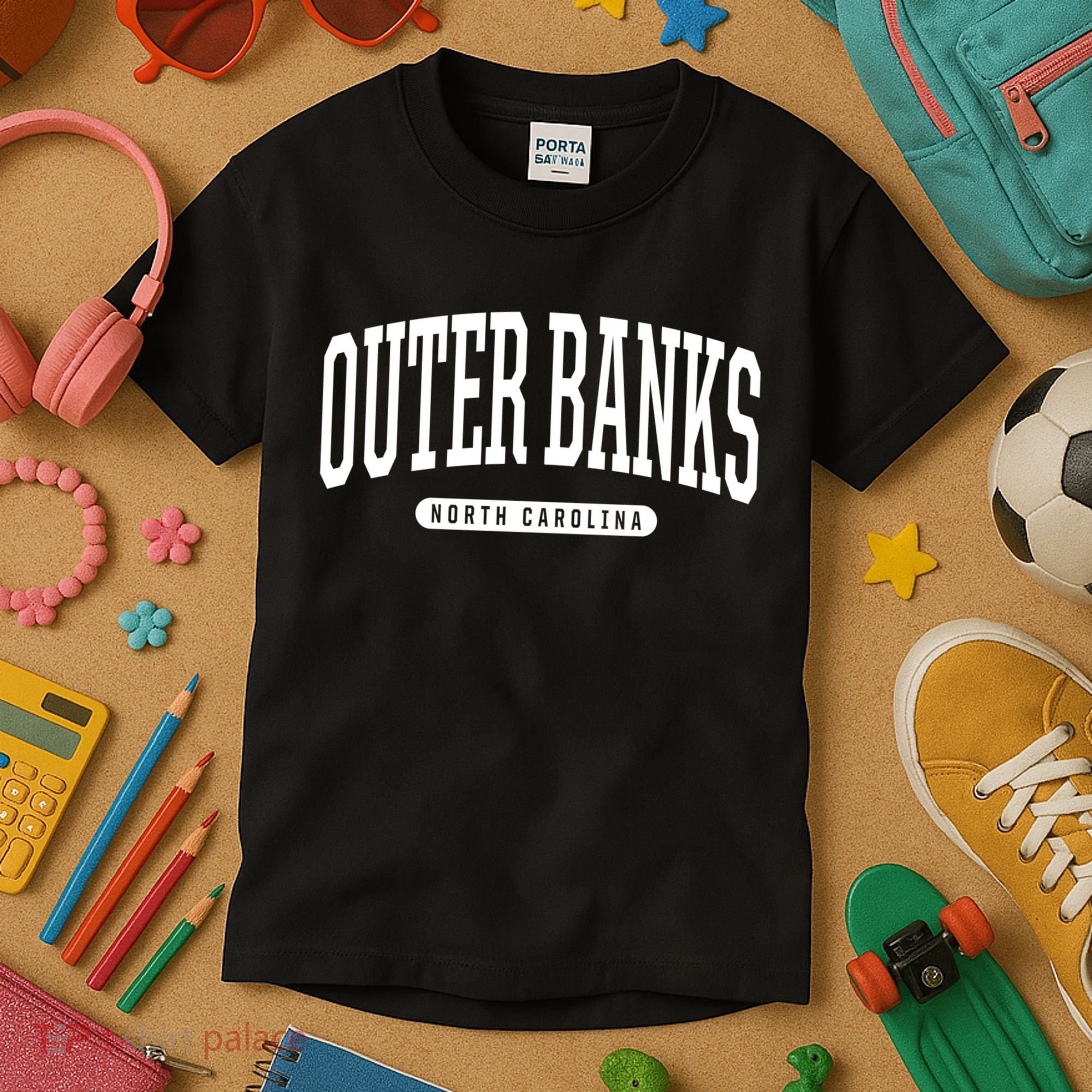 Outer Banks Meaningful Gift Cool Gift College University Style Nc Us Kids T-Shirt