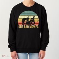 One Bad Mowfo Funny Lawn Care Grass Mowing Gardener Dad Women's Sweatshirt thumb 0