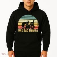One Bad Mowfo Funny Lawn Care Grass Mowing Gardener Dad Hoodie thumb 2