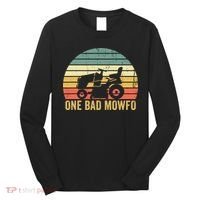 One Bad Mowfo Funny Lawn Care Grass Mowing Gardener Dad Long Sleeve Shirt thumb 0