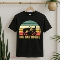 One Bad Mowfo Funny Lawn Care Grass Mowing Gardener Dad T-Shirt thumb 2