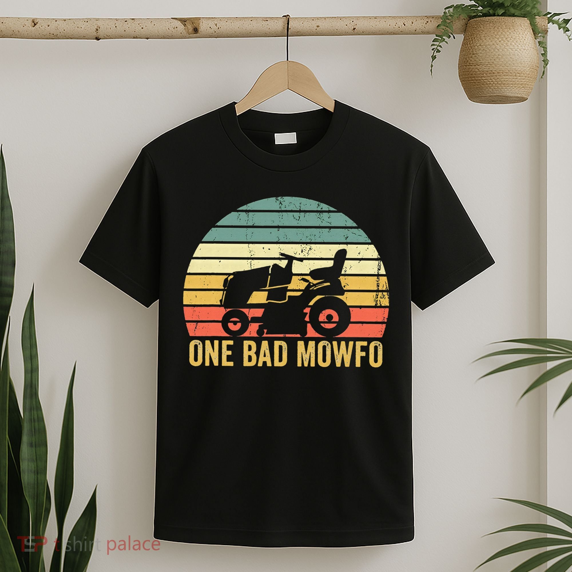 One Bad Mowfo Funny Lawn Care Grass Mowing Gardener Dad T-Shirt