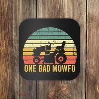One Bad Mowfo Funny Lawn Care Grass Mowing Gardener Dad Coaster thumb 0
