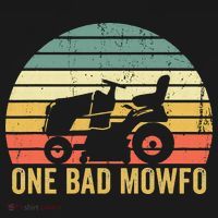 One Bad Mowfo Funny Lawn Care Grass Mowing Gardener Dad Women's Hoodie thumb 2