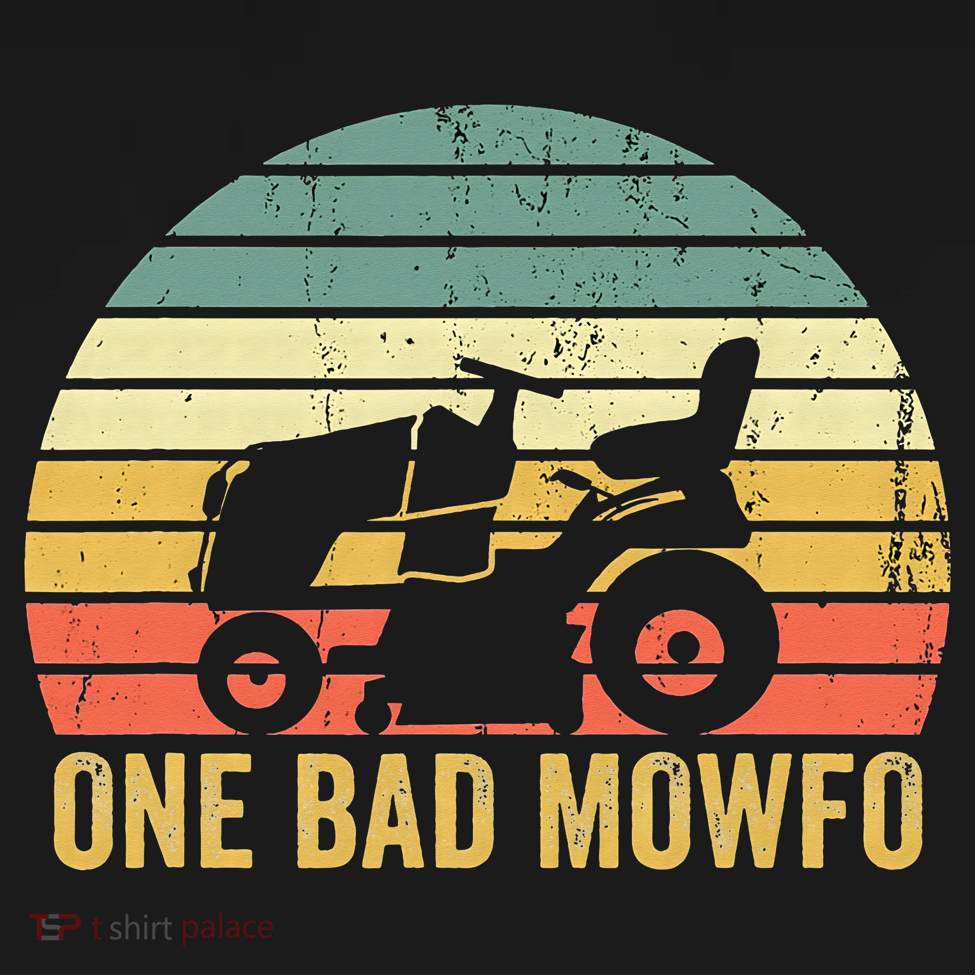 One Bad Mowfo Funny Lawn Care Grass Mowing Gardener Dad Women's Hoodie