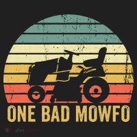 One Bad Mowfo Funny Lawn Care Grass Mowing Gardener Dad Hat thumb 2