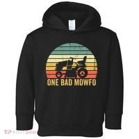 One Bad Mowfo Funny Lawn Care Grass Mowing Gardener Dad Toddler Hoodie thumb 0