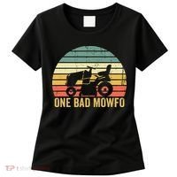 One Bad Mowfo Funny Lawn Care Grass Mowing Gardener Dad Women's T-Shirt thumb 0