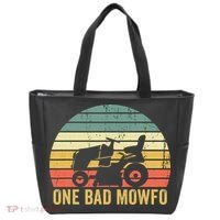 One Bad Mowfo Funny Lawn Care Grass Mowing Gardener Dad Tote Bag thumb 0