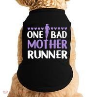 One Bad Mother Track Field Running Mom Marathon Runner Mama Gift Doggie Tank thumb 0