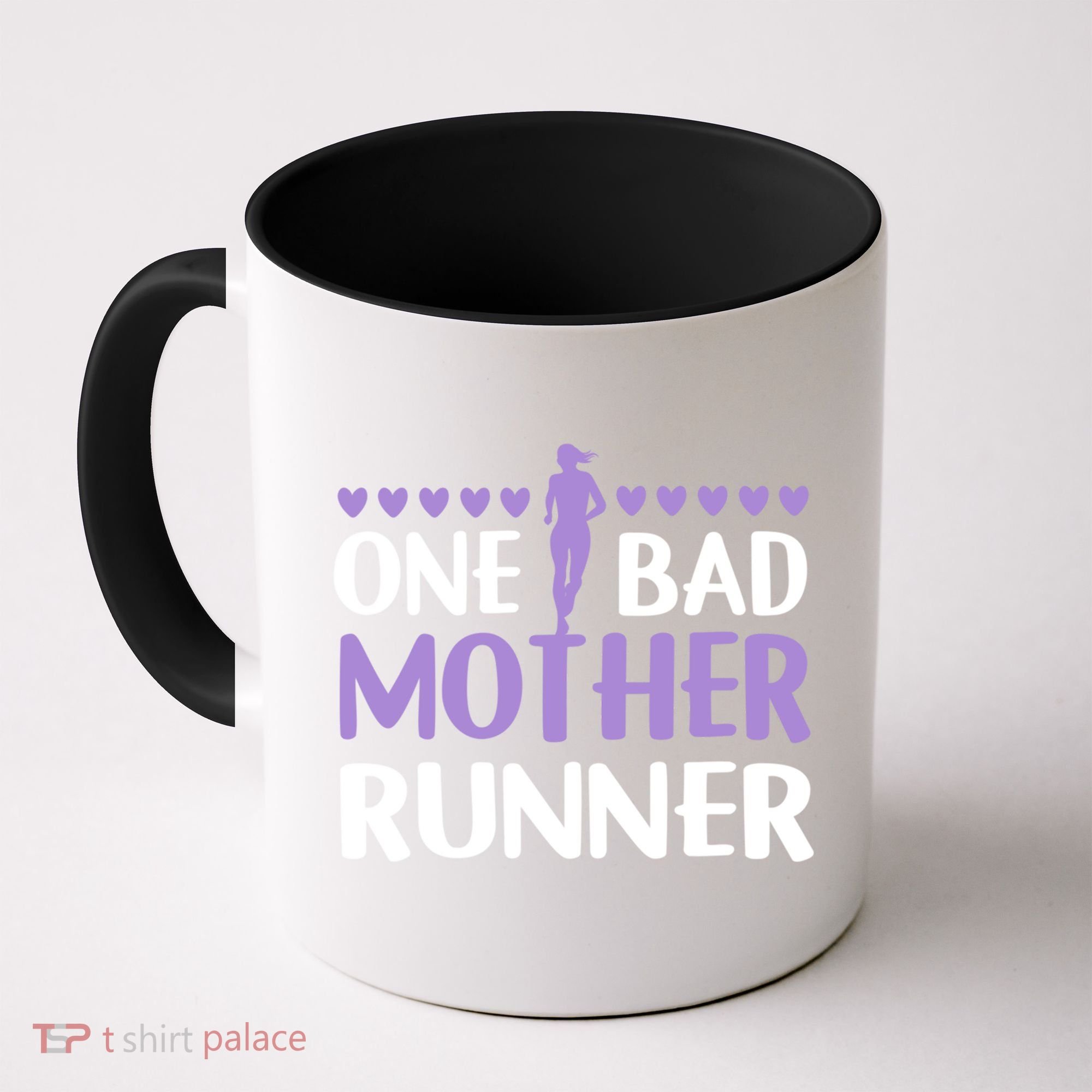 One Bad Mother Track Field Running Mom Marathon Runner Mama Gift Coffee Mug