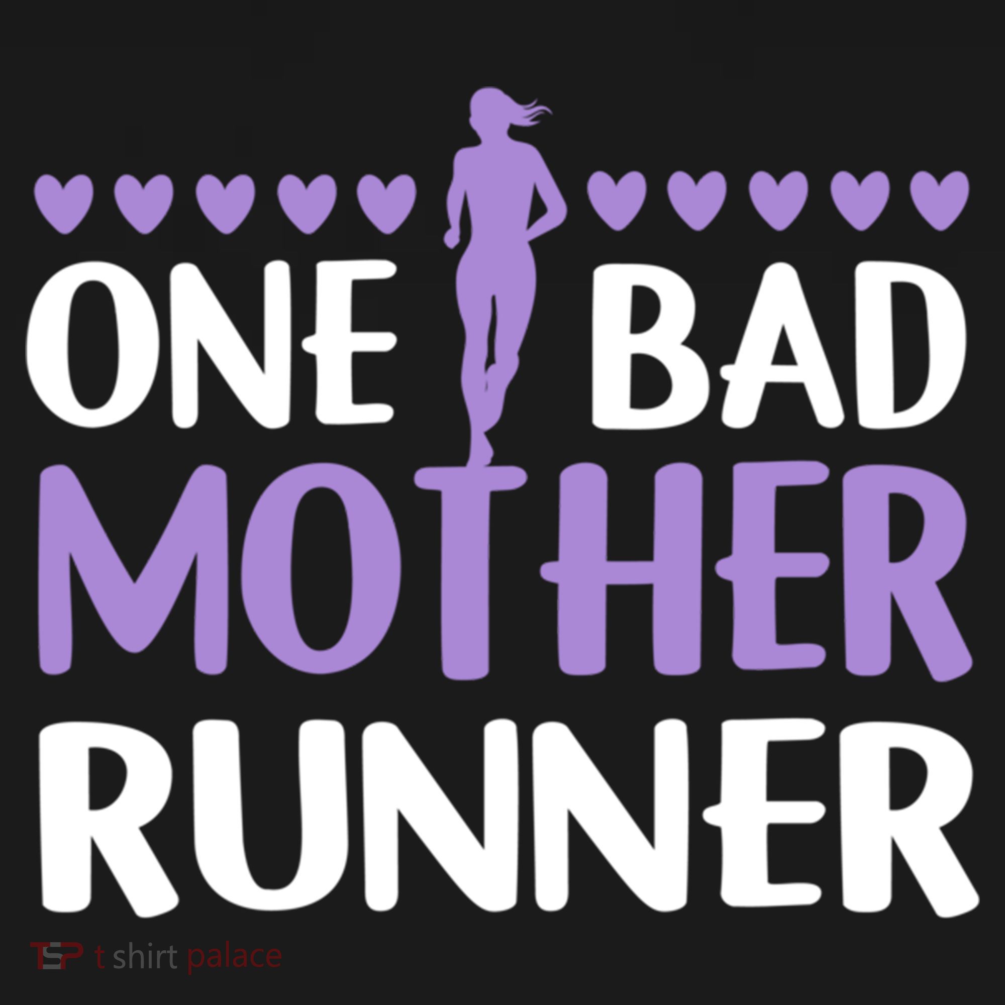 One Bad Mother Track Field Running Mom Marathon Runner Mama Gift Women's Hoodie
