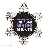 One Bad Mother Track Field Running Mom Marathon Runner Mama Gift Ornament thumb 0