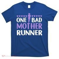 One Bad Mother Track Field Running Mom Marathon Runner Mama Gift T-Shirt thumb 0