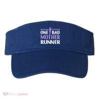 One Bad Mother Track Field Running Mom Marathon Runner Mama Gift Visor thumb 0