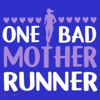 One Bad Mother Track Field Running Mom Marathon Runner Mama Gift Visor thumb 3
