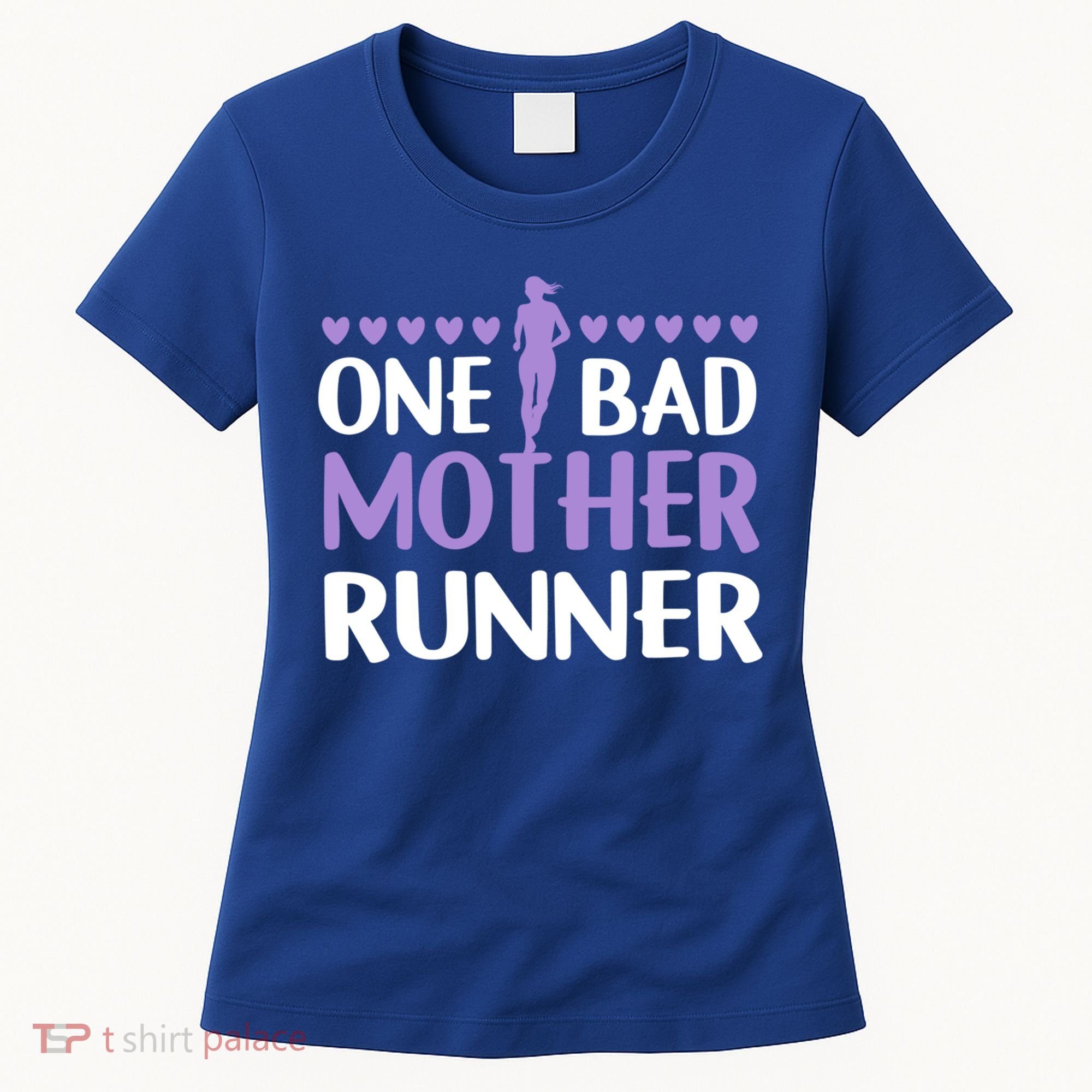 One Bad Mother Track Field Running Mom Marathon Runner Mama Gift Women's T-Shirt
