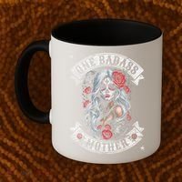 One Badass Mother Mom Stepmom Single Mom Mamma Mothers Day Coffee Mug thumb 2