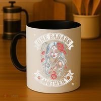 One Badass Mother Mom Stepmom Single Mom Mamma Mothers Day Coffee Mug thumb 4