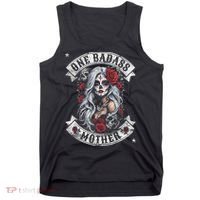 One Badass Mother Mom Stepmom Single Mom Mamma Mothers Day Tank Top thumb 0