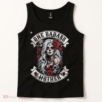 One Badass Mother Mom Stepmom Single Mom Mamma Mothers Day Tank Top thumb 2
