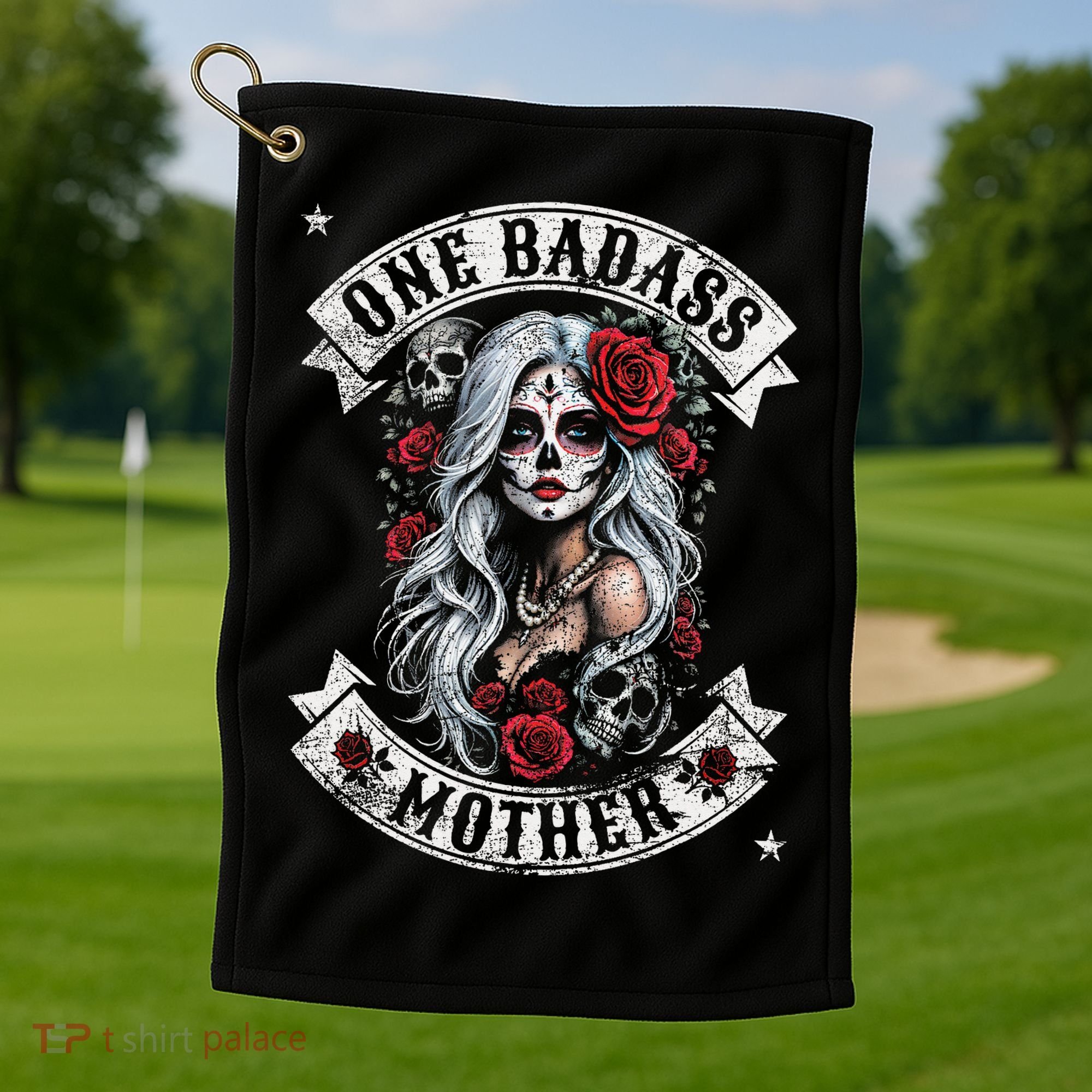 One Badass Mother Mom Stepmom Single Mom Mamma Mothers Day Golf Towel