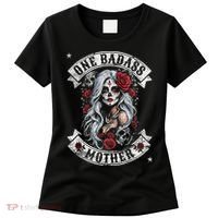 One Badass Mother Mom Stepmom Single Mom Mamma Mothers Day Women's T-Shirt thumb 0