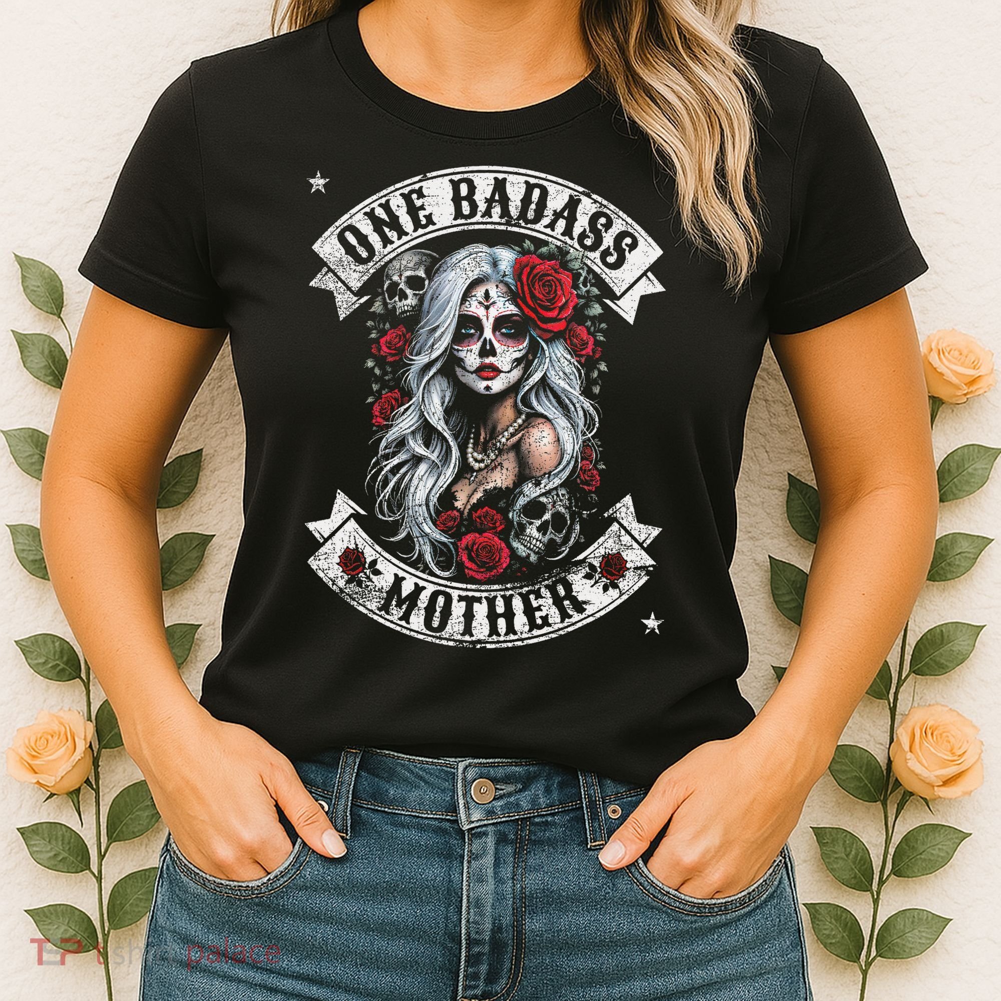 One Badass Mother Mom Stepmom Single Mom Mamma Mothers Day Women's T-Shirt