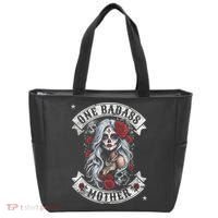One Badass Mother Mom Stepmom Single Mom Mamma Mothers Day Tote Bag thumb 0