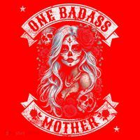 One Badass Mother Mom Stepmom Single Mom Mamma Mothers Day Santa Hat thumb 1