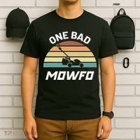 One Bad Mowfo Funny Lawn Care Mowing Gardener Father's Day T-Shirt thumb 6