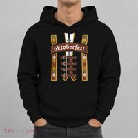 Oktoberfest Bavarian Munich Beer Lederhosen Suspenders Hoodie thumb 0
