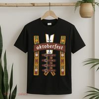 Oktoberfest Bavarian Munich Beer Lederhosen Suspenders T-Shirt thumb 2