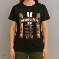 Oktoberfest Bavarian Munich Beer Lederhosen Suspenders T-Shirt thumb 4