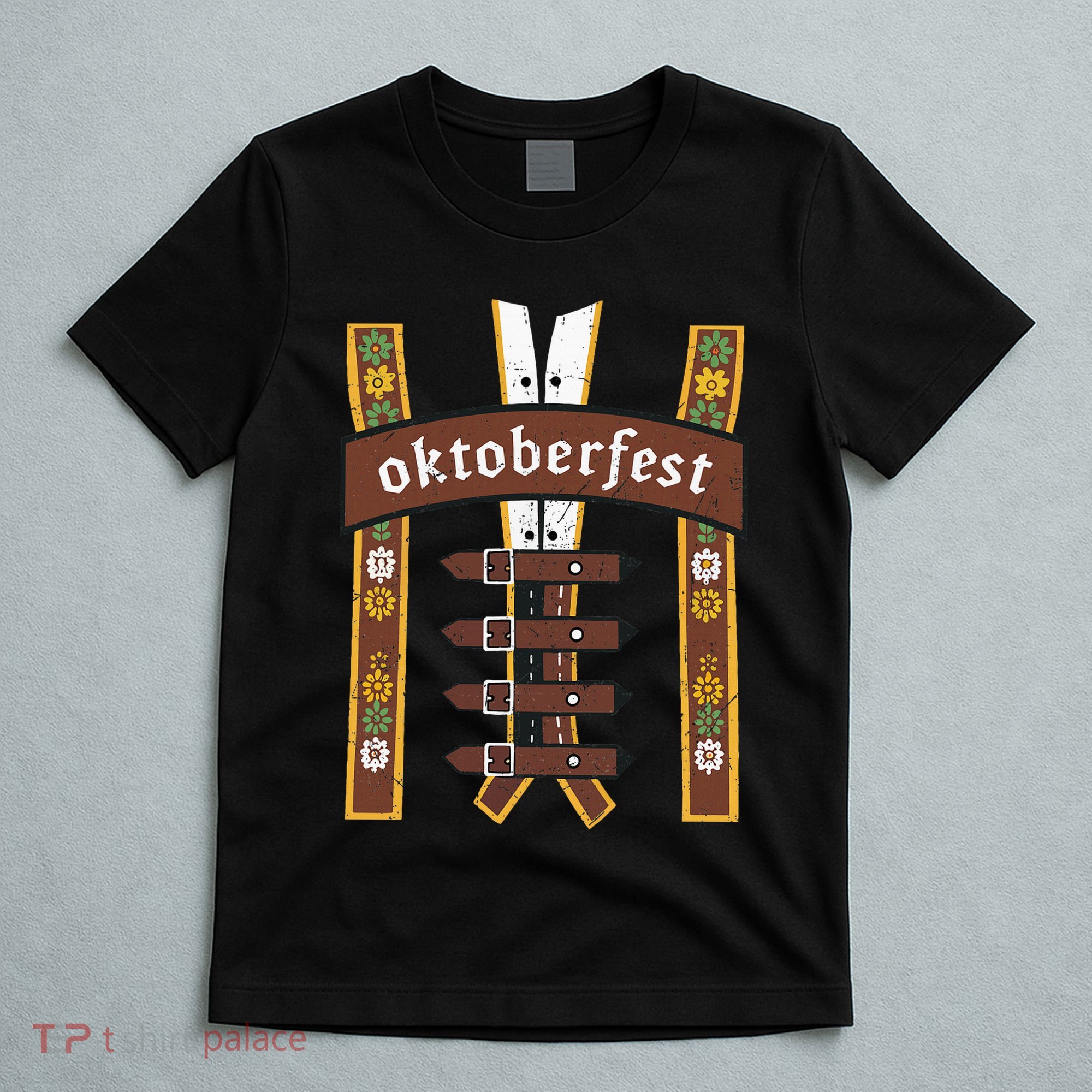Oktoberfest Bavarian Munich Beer Lederhosen Suspenders T-Shirt