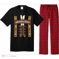 Oktoberfest Bavarian Munich Beer Lederhosen Suspenders Pajama Set thumb 0