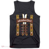 Oktoberfest Bavarian Munich Beer Lederhosen Suspenders Tank Top thumb 0