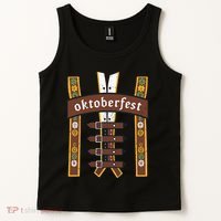 Oktoberfest Bavarian Munich Beer Lederhosen Suspenders Tank Top thumb 2