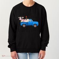 Oink Baa Moo I Am Two Farm Animals Blue Truck Birthday Boy Women's Sweatshirt thumb 0