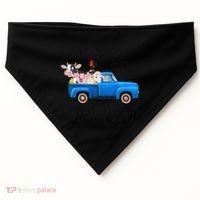 Oink Baa Moo I Am Two Farm Animals Blue Truck Birthday Boy USA-Made Doggie Bandana thumb 0