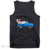Oink Baa Moo I Am Two Farm Animals Blue Truck Birthday Boy Tank Top thumb 0
