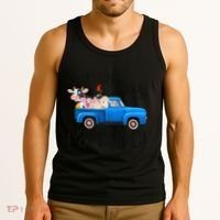 Oink Baa Moo I Am Two Farm Animals Blue Truck Birthday Boy Tank Top thumb 3