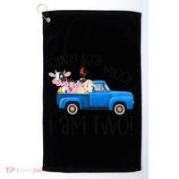 Oink Baa Moo I Am Two Farm Animals Blue Truck Birthday Boy Golf Towel thumb 0